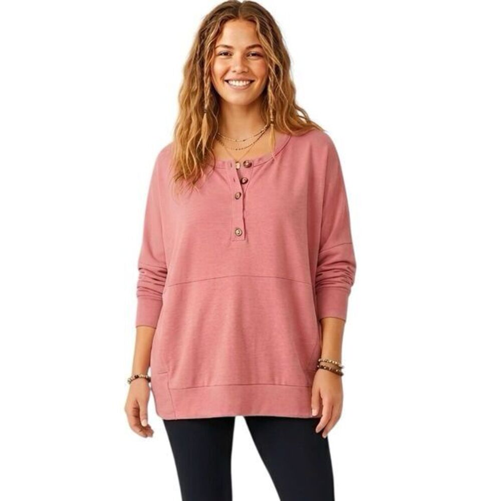 Heimish USA Women's Top Long Sleeve Tunic Oversized Size 3X Estimated No Sz Tag